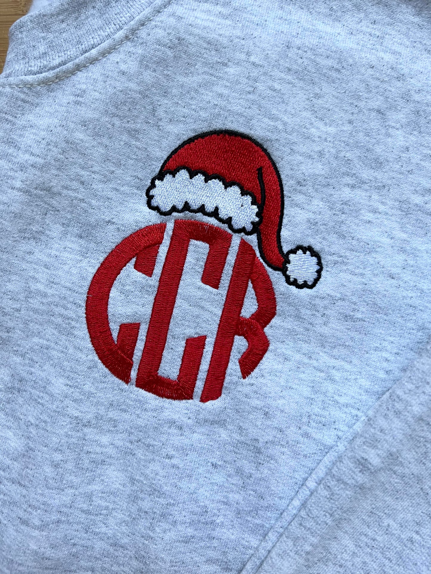 Santa Hat Monogram Sweatshirt