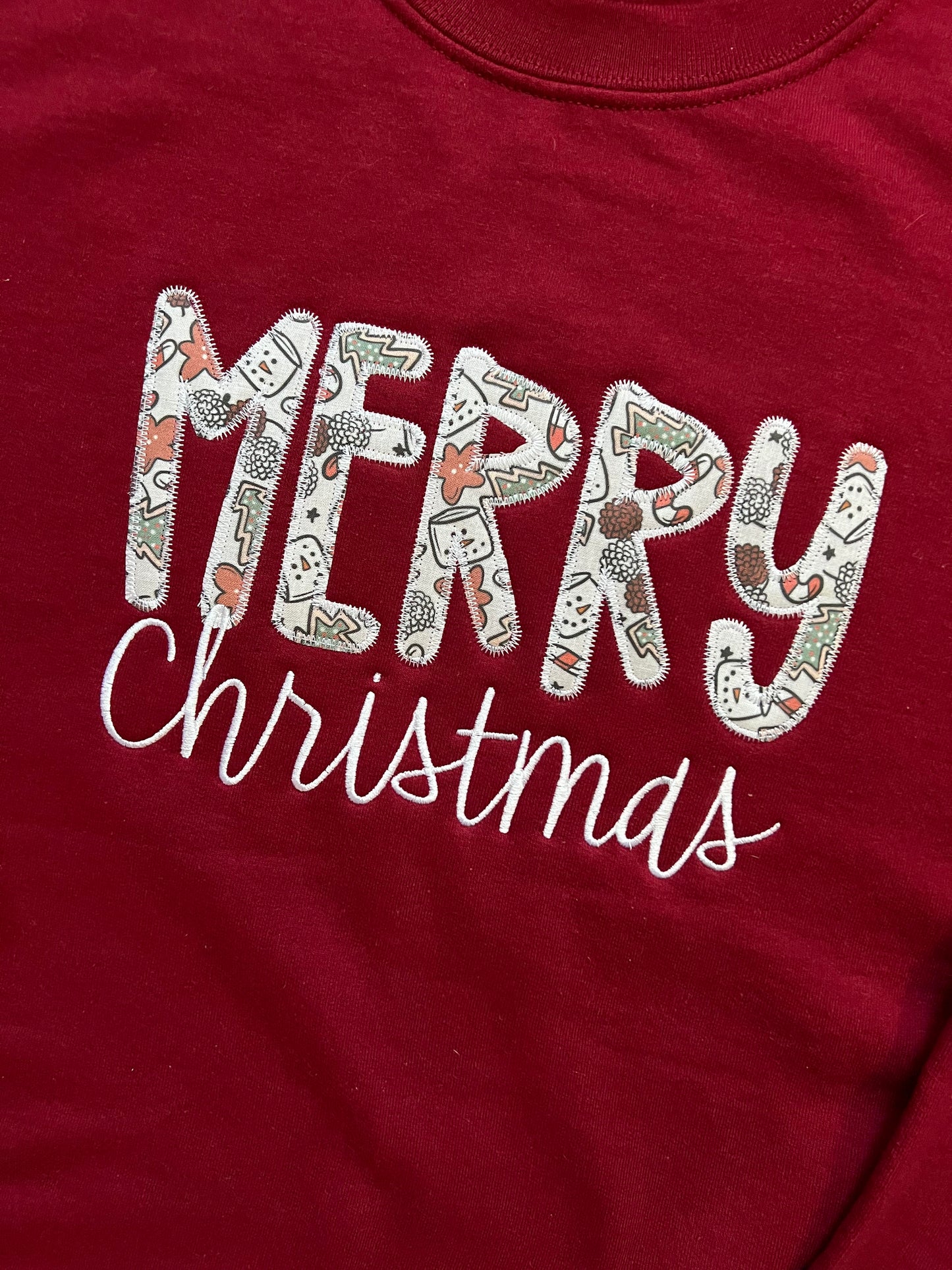 Merry Christmas Applique Sweatshirt