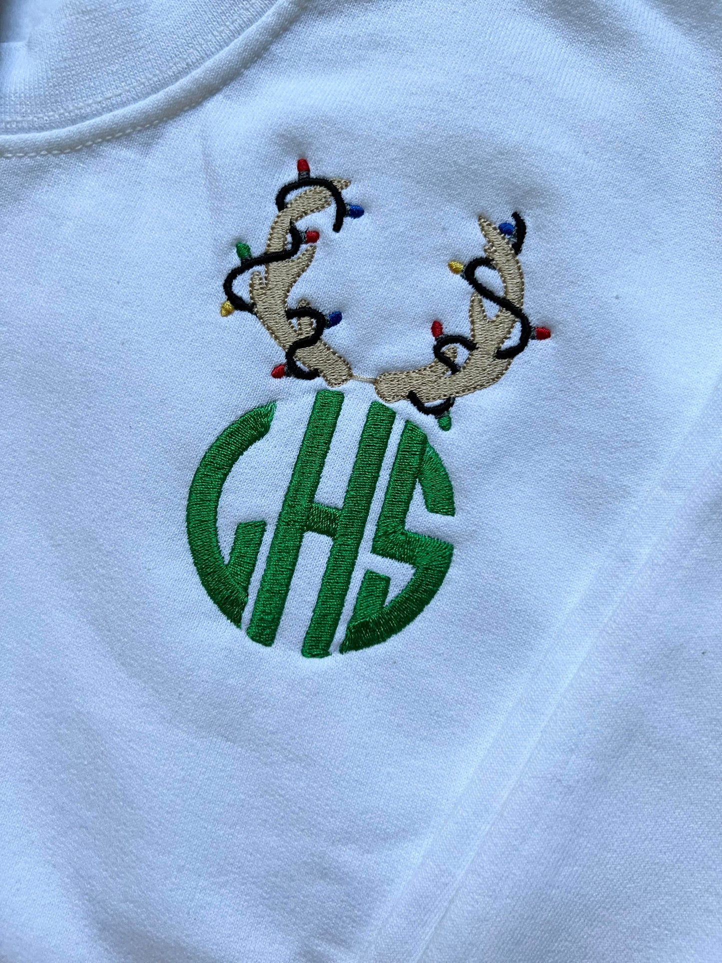 Reindeer Antler Monogram Sweatshirt