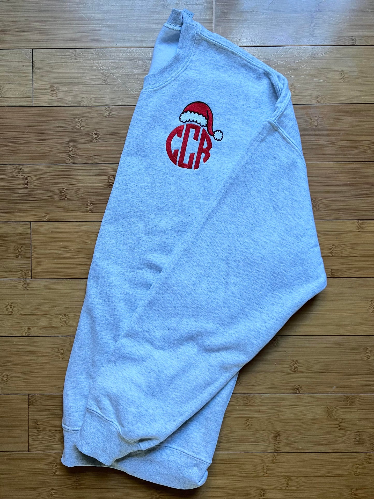 Santa Hat Monogram Sweatshirt